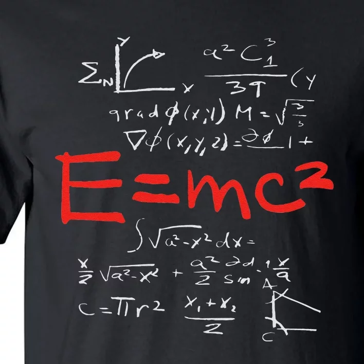 E=MC2 Energy Mass Speed of Light Theory Physics Relativity Tall T-Shirt