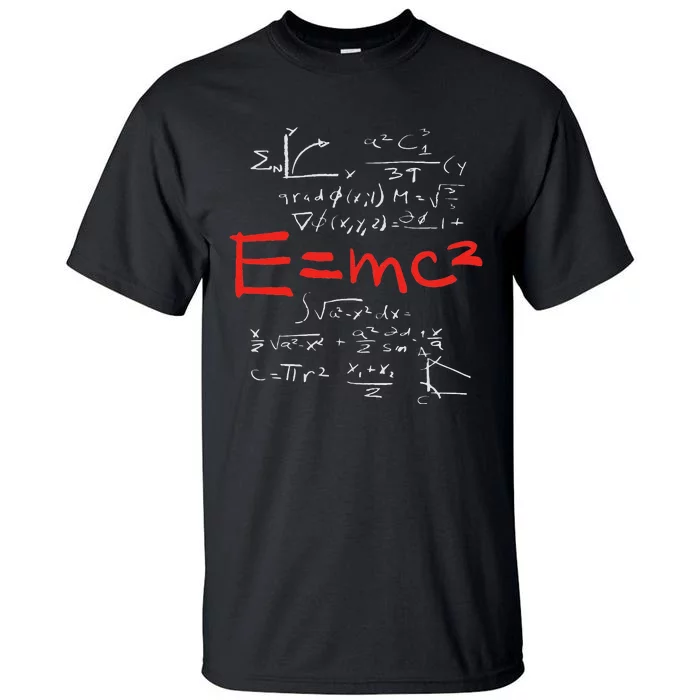 E=MC2 Energy Mass Speed of Light Theory Physics Relativity Tall T-Shirt