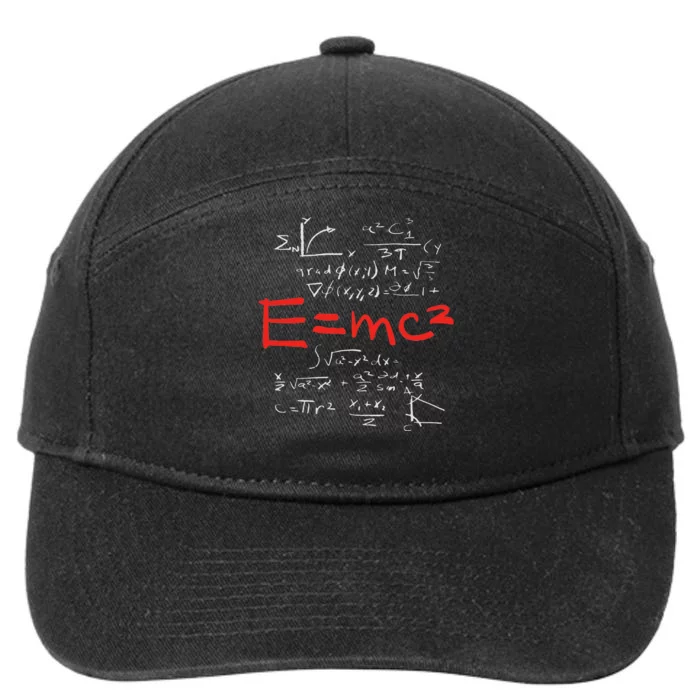 E=MC2 Energy Mass Speed of Light Theory Physics Relativity 7-Panel Snapback Hat