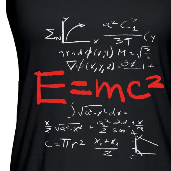 E=MC2 Energy Mass Speed of Light Theory Physics Relativity Ladies Essential Flowy Tank