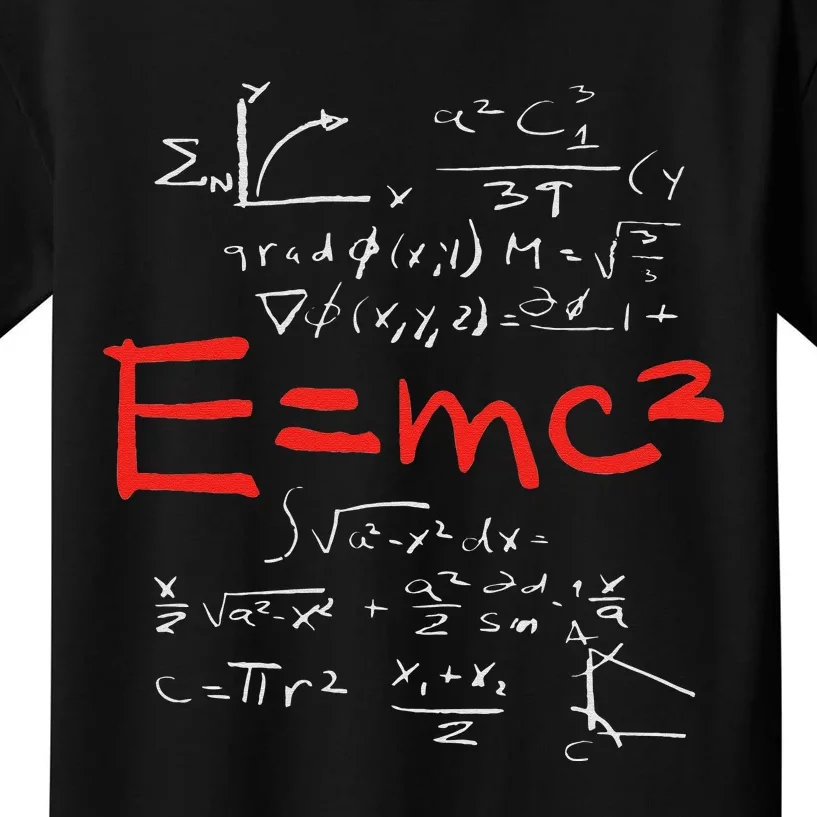 E=MC2 Energy Mass Speed of Light Theory Physics Relativity Kids T-Shirt