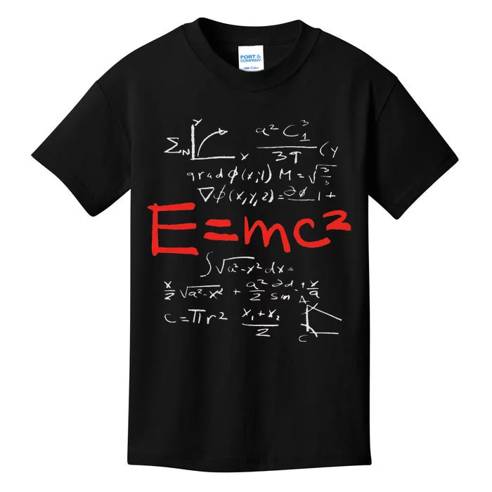 E=MC2 Energy Mass Speed of Light Theory Physics Relativity Kids T-Shirt