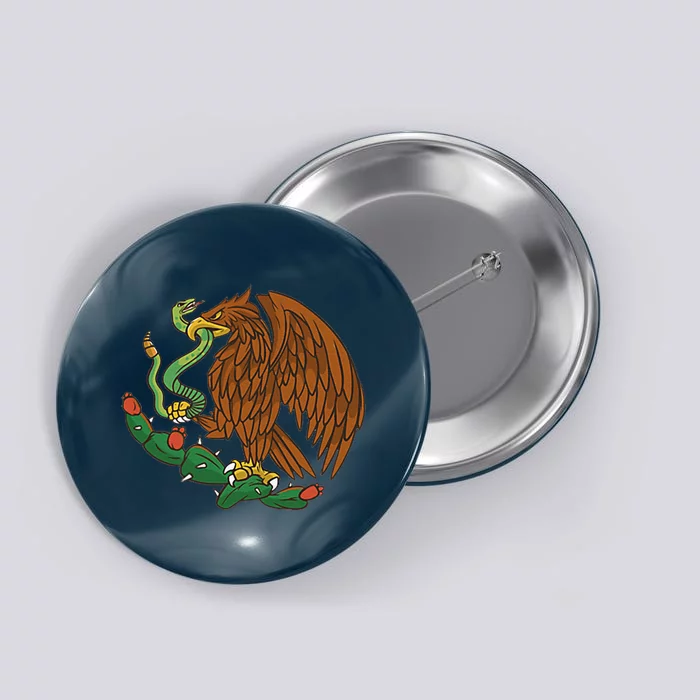 Eagle Emblem Mexico Mexican Flag Cinco De Mayo Mexican Roots Button