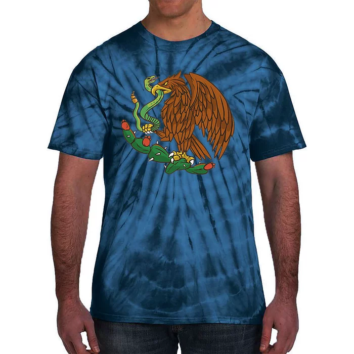 Eagle Emblem Mexico Mexican Flag Cinco De Mayo Mexican Roots Tie-Dye T-Shirt