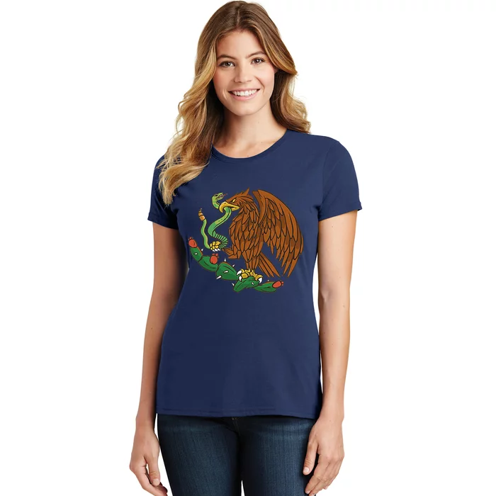 Eagle Emblem Mexico Mexican Flag Cinco De Mayo Mexican Roots Women's T-Shirt