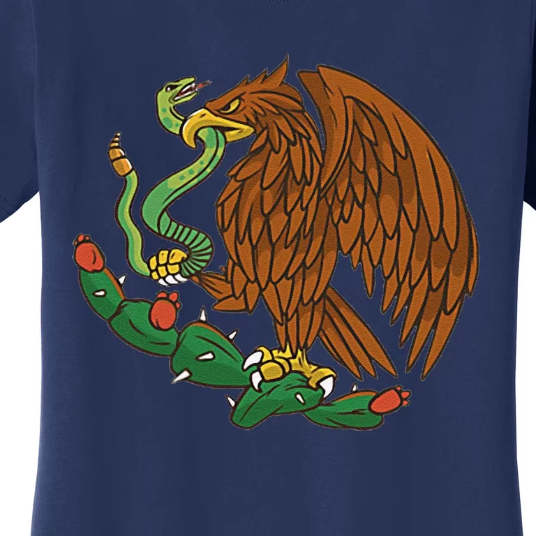 Eagle Emblem Mexico Mexican Flag Cinco De Mayo Mexican Roots Women's T-Shirt