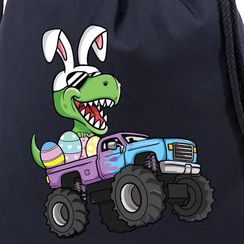 Easter Eggs Monster Truck Trex Dinosaur Rabbit Ears Drawstring Bag