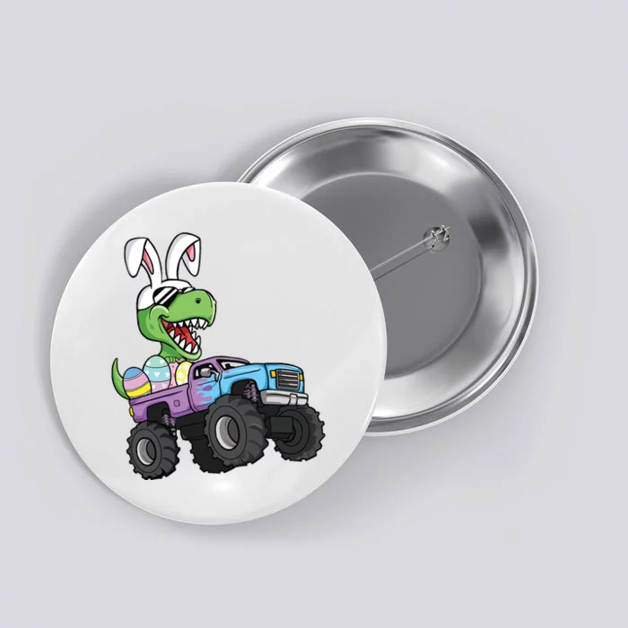 Easter Eggs Monster Truck Trex Dinosaur Rabbit Ears Button