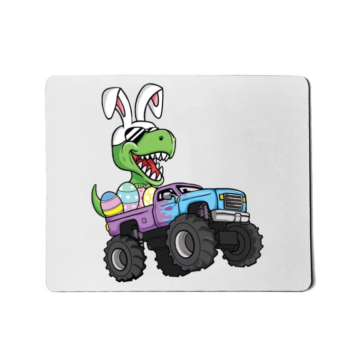 Easter Eggs Monster Truck Trex Dinosaur Rabbit Ears Mousepad