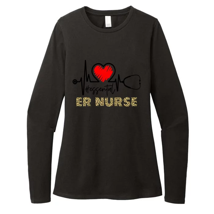 Essential Er Nurse Heartbeat Er Nurse Gift Womens CVC Long Sleeve Shirt