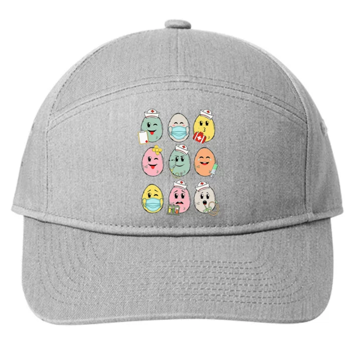 Easter Eggs Nursing Easter Day Nurse Life 7-Panel Snapback Hat