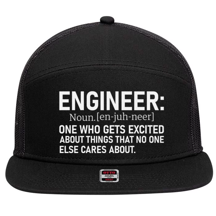 ENGINEER 7 Panel Mesh Trucker Snapback Hat