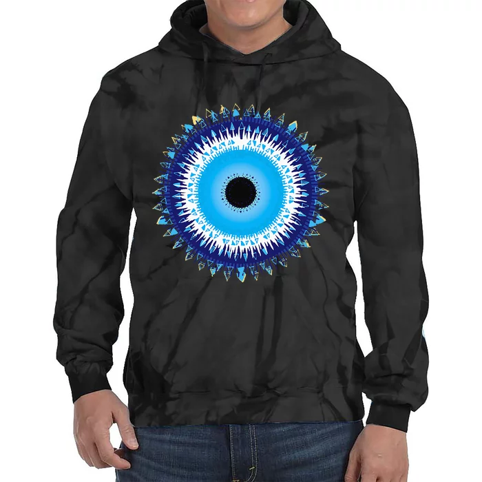 Evil Eye Nazar Protect From Evil Greek Turkish Graphic Tie Dye Hoodie