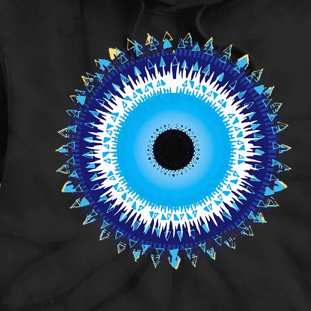 Evil Eye Nazar Protect From Evil Greek Turkish Graphic Tie Dye Hoodie