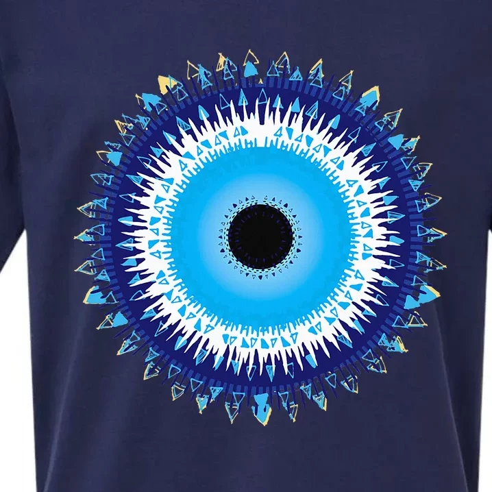 Evil Eye Nazar Protect From Evil Greek Turkish Graphic Sueded Cloud Jersey T-Shirt