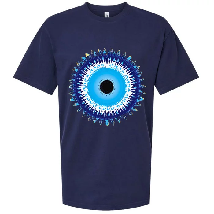 Evil Eye Nazar Protect From Evil Greek Turkish Graphic Sueded Cloud Jersey T-Shirt