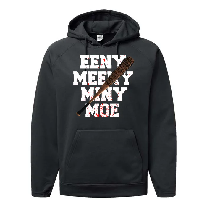 Eeny Meeny Miny Moe Neagan Zombie Killing Walkers Bloody Bat Performance Fleece Hoodie