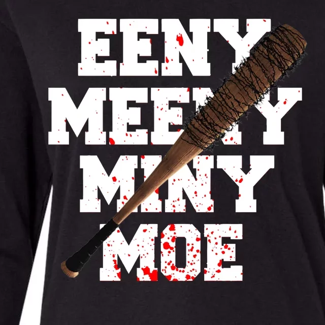 Eeny Meeny Miny Moe Neagan Zombie Killing Walkers Bloody Bat Womens Cotton Relaxed Long Sleeve T-Shirt