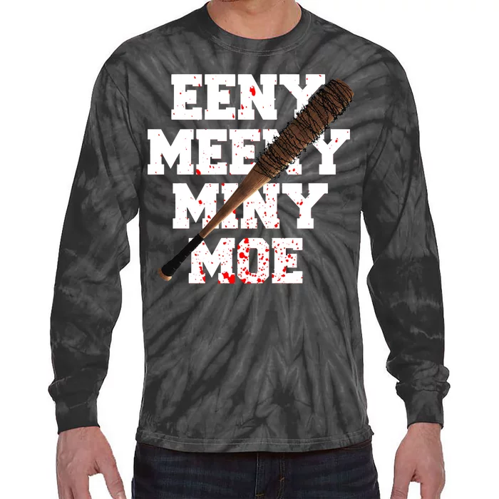 Eeny Meeny Miny Moe Neagan Zombie Killing Walkers Bloody Bat Tie-Dye Long Sleeve Shirt