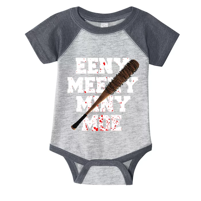 Eeny Meeny Miny Moe Neagan Zombie Killing Walkers Bloody Bat Infant Baby Jersey Bodysuit