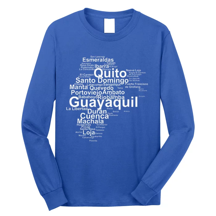 Ecuador Ecuador Outline Ecuador Travel Ecuadorian Ecuador Long Sleeve Shirt