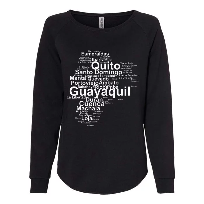 Ecuador Ecuador Outline Ecuador Travel Ecuadorian Ecuador Womens California Wash Sweatshirt