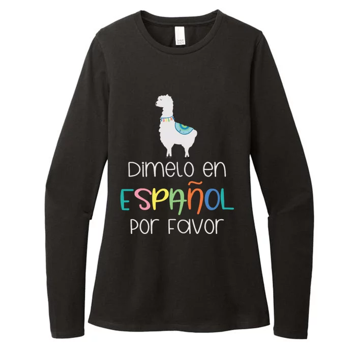 En Espanol Por Favor Maestra Bilingual Spanish Teacher Womens CVC Long Sleeve Shirt