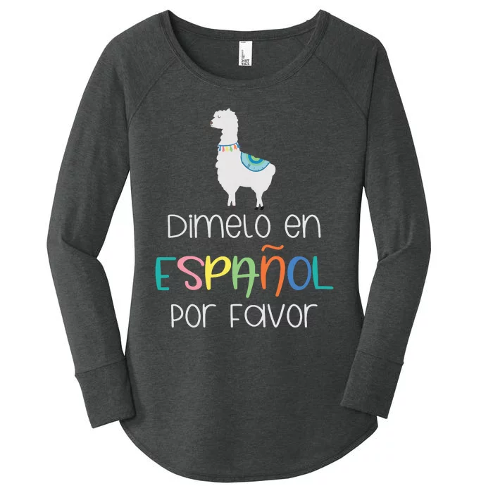 En Espanol Por Favor Maestra Bilingual Spanish Teacher Women's Perfect Tri Tunic Long Sleeve Shirt