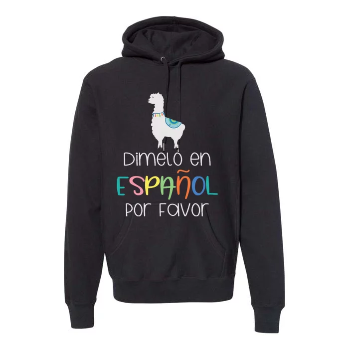 En Espanol Por Favor Maestra Bilingual Spanish Teacher Premium Hoodie