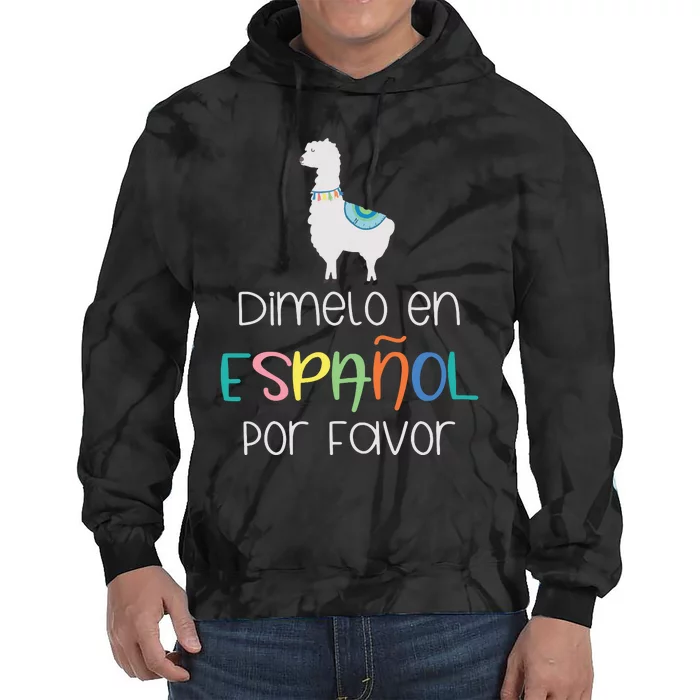 En Espanol Por Favor Maestra Bilingual Spanish Teacher Tie Dye Hoodie