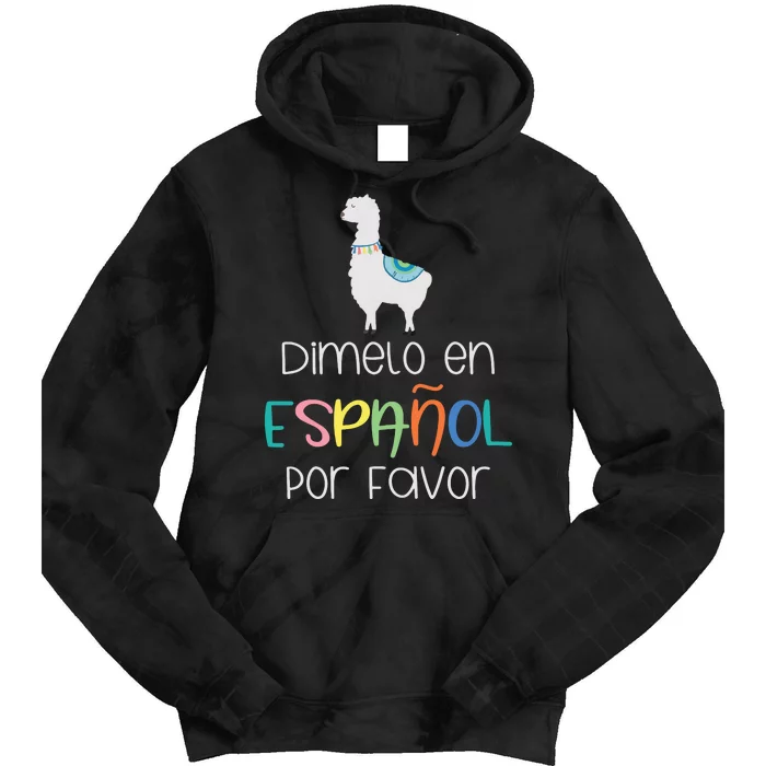 En Espanol Por Favor Maestra Bilingual Spanish Teacher Tie Dye Hoodie