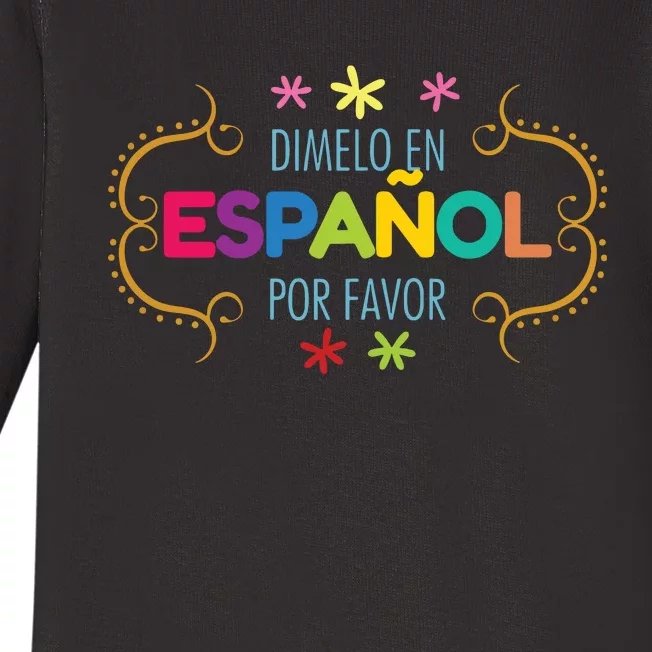 En Espanol Por Favor Spanish Bilingual Teacher Maestra Baby Long Sleeve Bodysuit