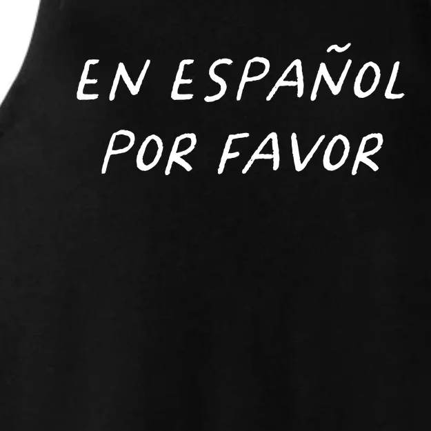 En Espaol Por Favor Spanish Teacher Funny Back To School Ladies Tri-Blend Wicking Tank