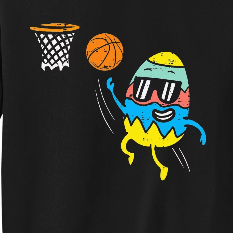 Easter Egg Playing Basketball Cute Sports Tall Sweatshirt