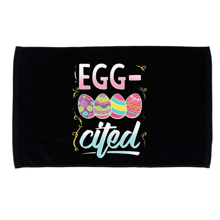 EggCited Easter Party Colorful Confetti Celebrate Microfiber Hand Towel