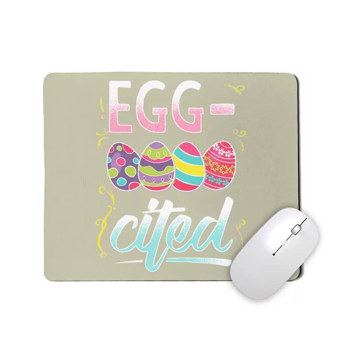 EggCited Easter Party Colorful Confetti Celebrate Mousepad