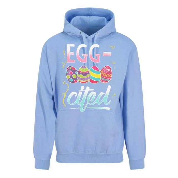 EggCited Easter Party Colorful Confetti Celebrate Unisex Surf Hoodie