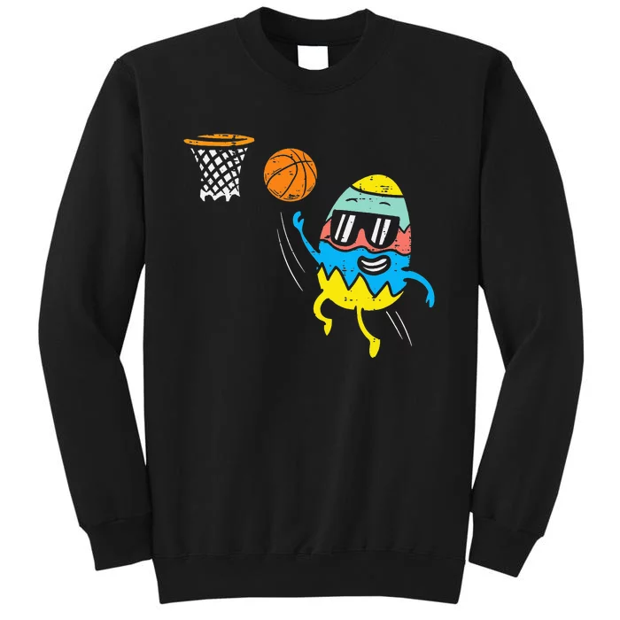 Easter Egg Playing Basketball Cute Sports Tall Sweatshirt