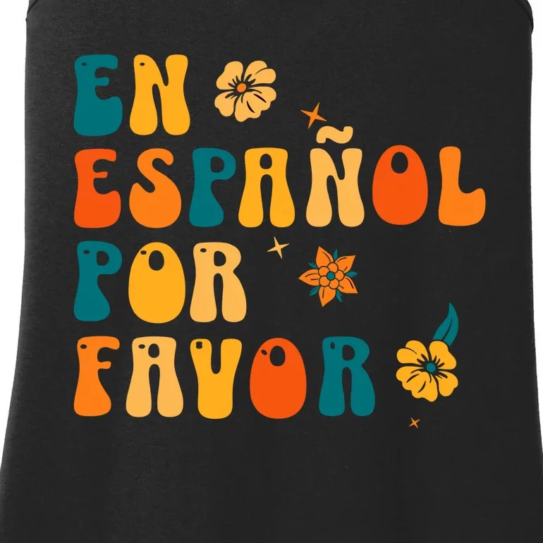 En EspañOl Por Favor Spanish Teacher Ladies Essential Tank