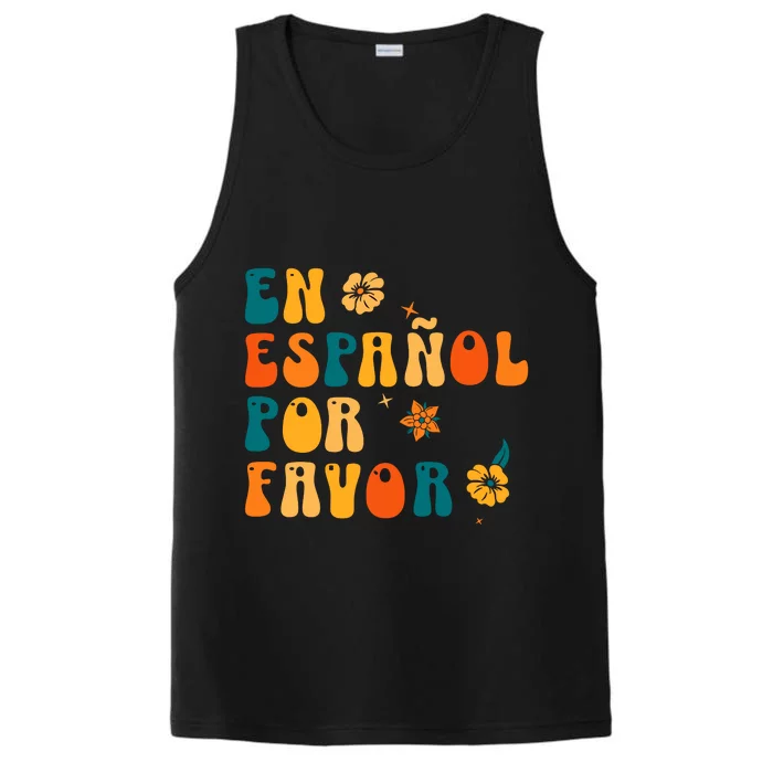 En EspañOl Por Favor Spanish Teacher Performance Tank