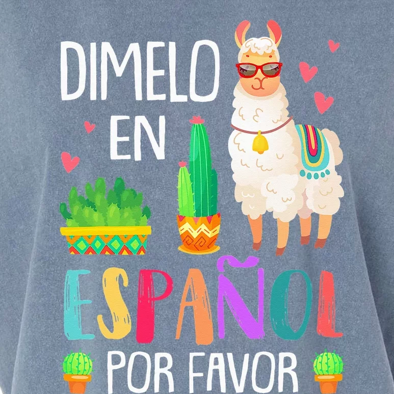 En Espanol Por Favor Bilingual Spanish Teacher Gifts Garment-Dyed Women's Muscle Tee