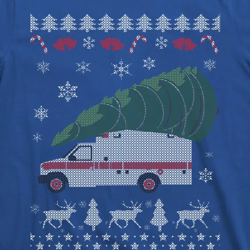 Ems Emt Paramedic First Responder Ugly Christmas Ambulance Gift T-Shirt