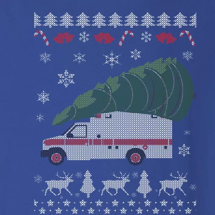 Ems Emt Paramedic First Responder Ugly Christmas Ambulance Gift Toddler Long Sleeve Shirt