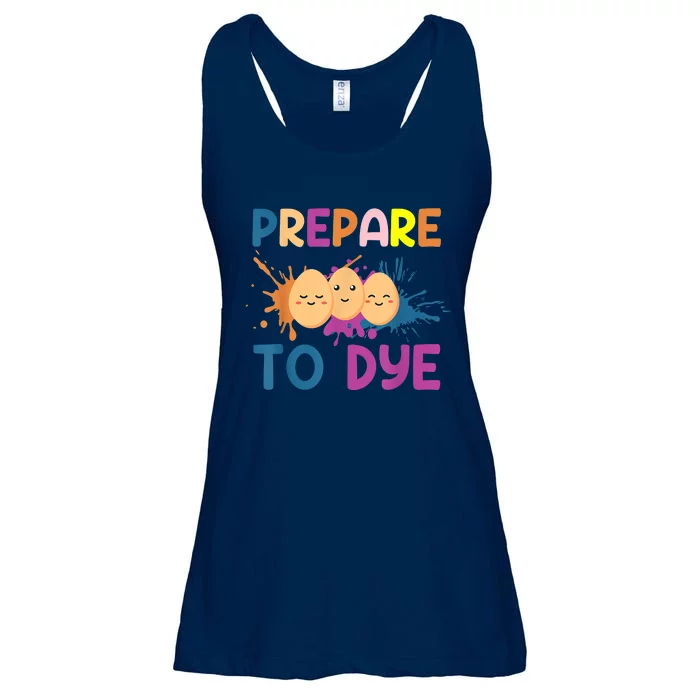 Easter Eggs PREPARE TO DYE Funny Easter Day Ladies Essential Flowy Tank