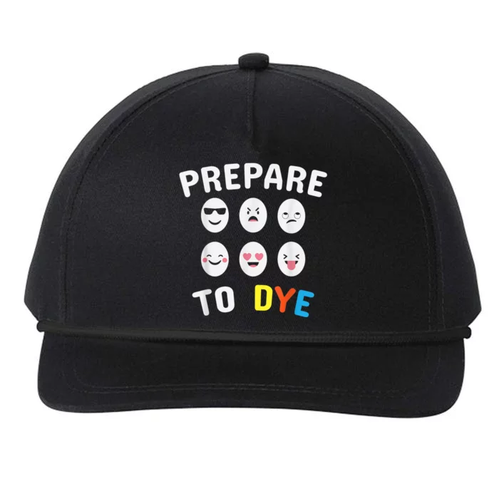 Easter Eggs PREPARE TO DYE Funny Easter Day Snapback Five-Panel Rope Hat