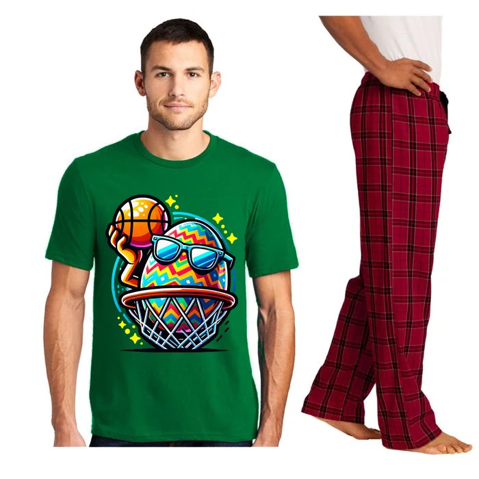 Easter Egg Playing Basketball Sports Pajama Set