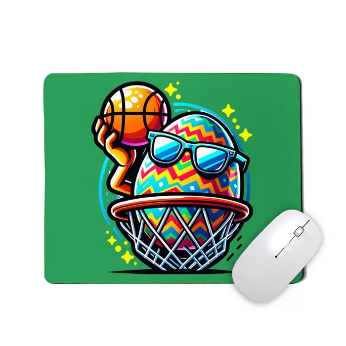 Easter Egg Playing Basketball Sports Mousepad