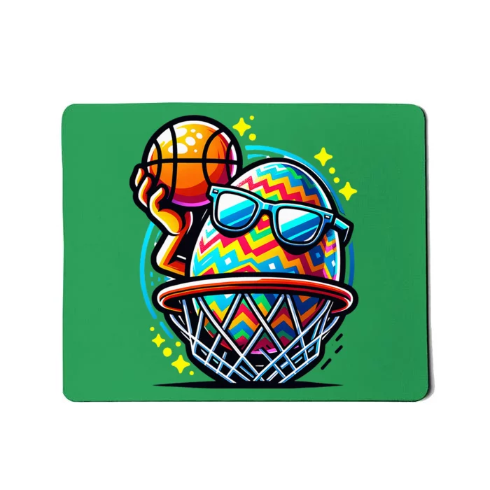 Easter Egg Playing Basketball Sports Mousepad