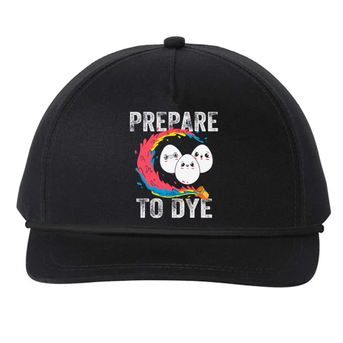 Easter Eggs PREPARE TO DYE Funny Easter Day Snapback Five-Panel Rope Hat