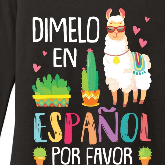 En Espanol Por Favor Bilingual Spanish Teacher Gifts Womens CVC Long Sleeve Shirt